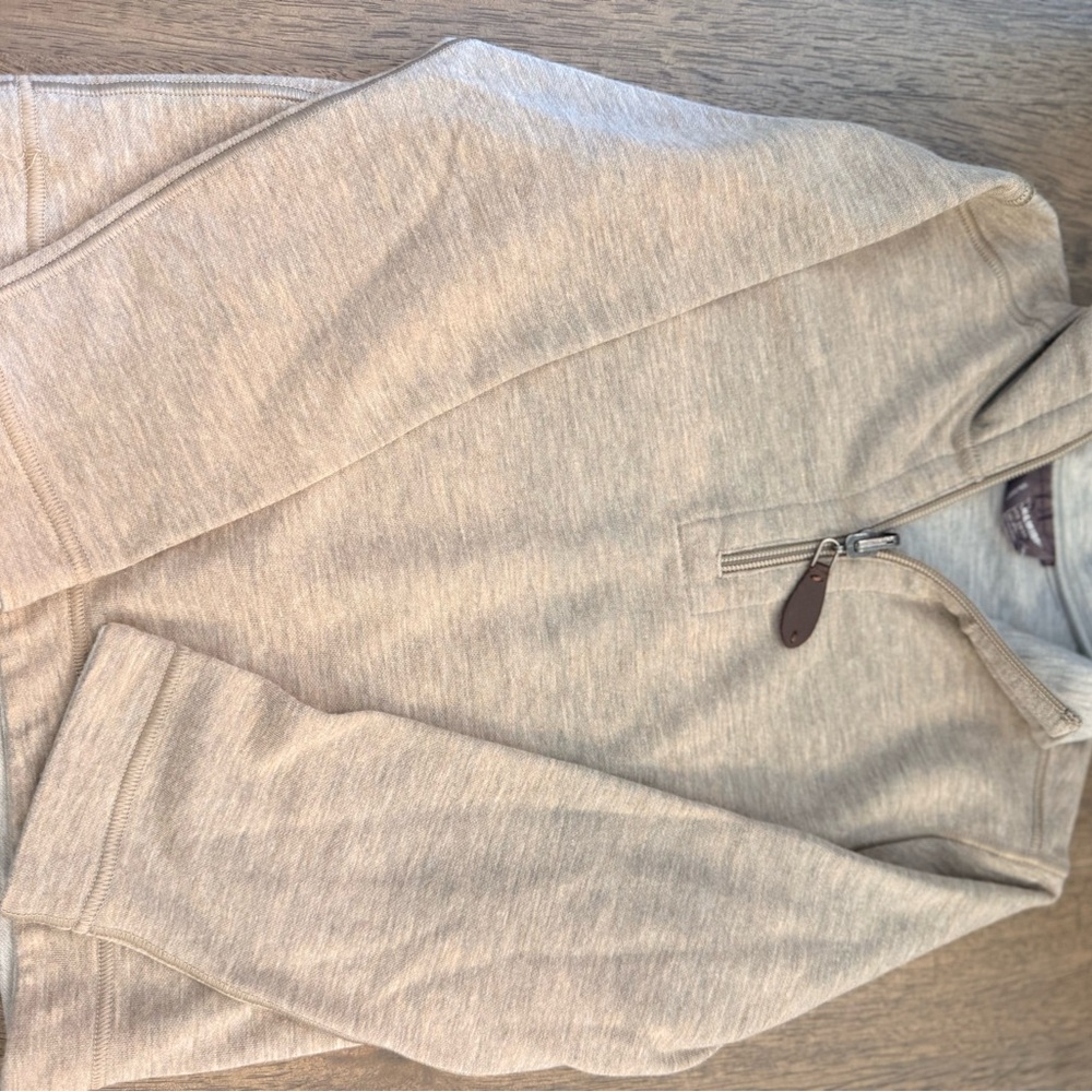 Johnston & Murphy Kids' Light Tan Quarter-Zip Sweater